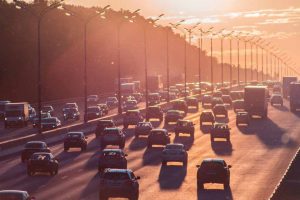 Heavy traffic on the motorway