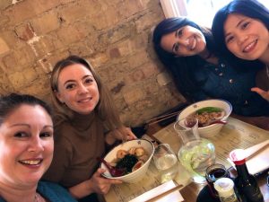 JAM girls enjoying ramen