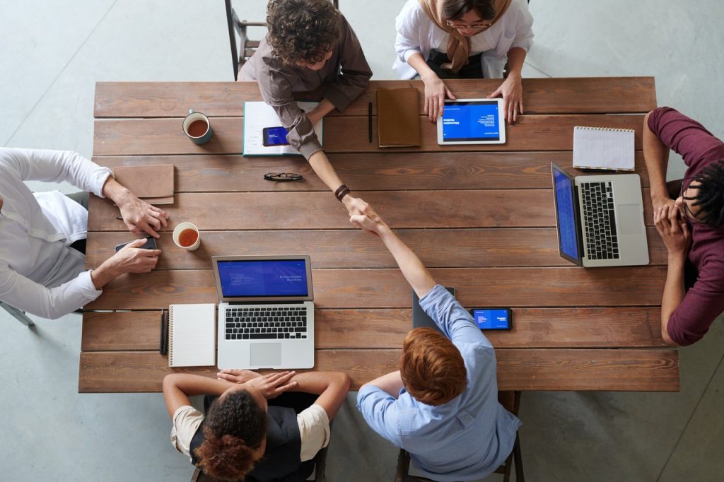 people at a meeting 