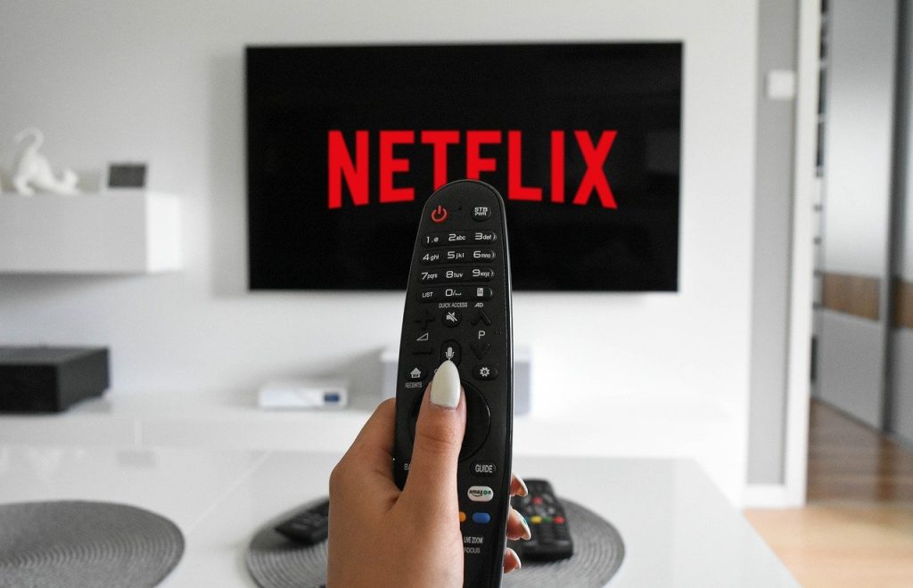 remote points at Netflix on TV